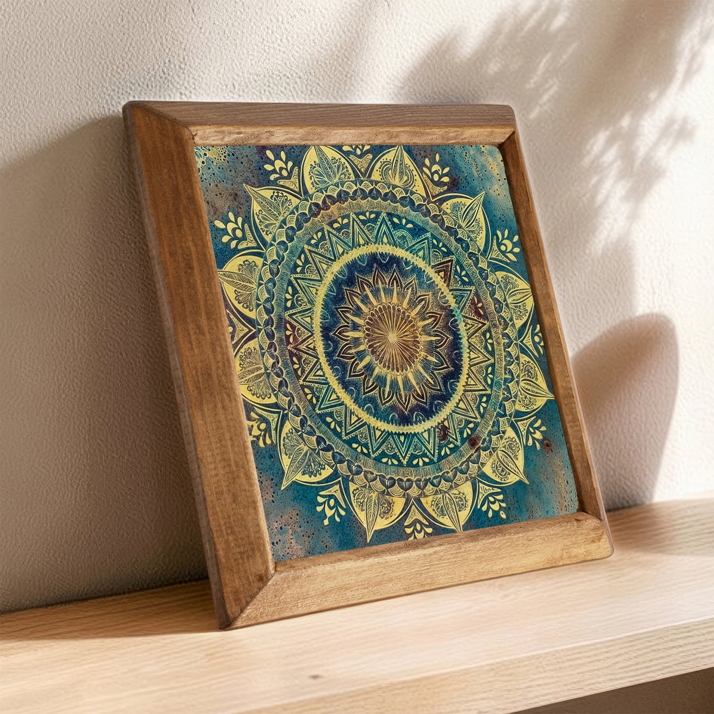 Mandala Green Stone Wall Art