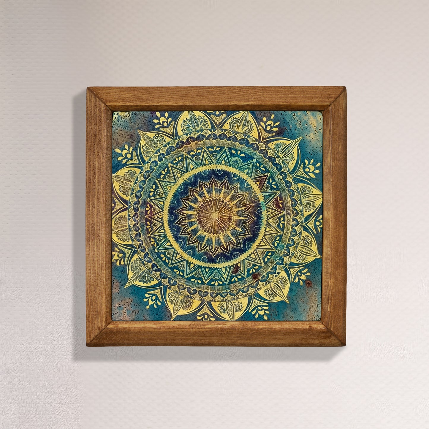 Mandala Green Stone Wall Art
