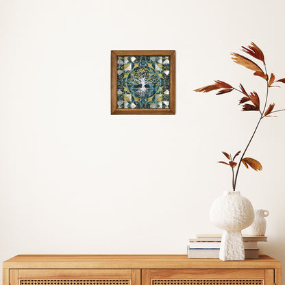 Tree of Life Natural Framed Stone Wall Art