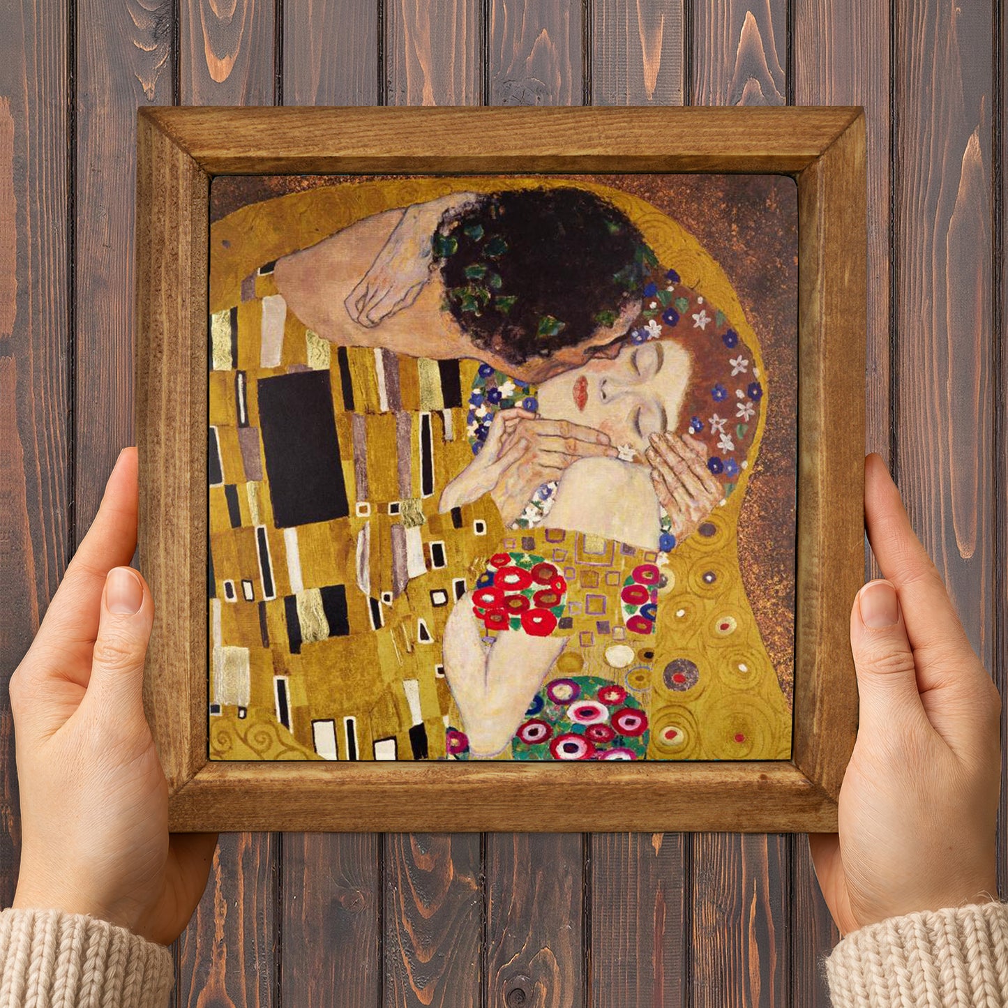 Gustav Klimt The Kiss Stone Wall Art