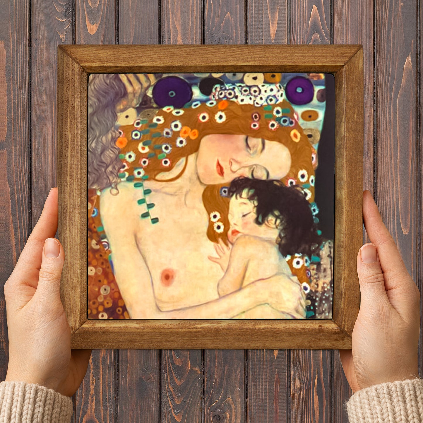 Gustav Klimt Mother and Child Stone Wall Art