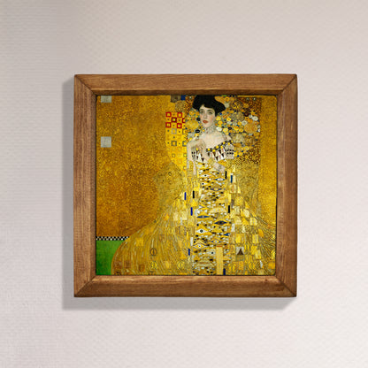 Gustav Klimt Lady Framed Stone Wall Art