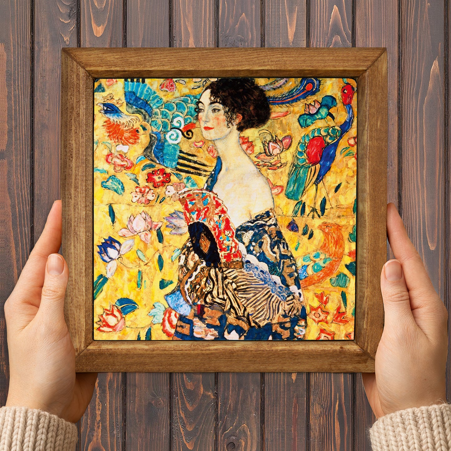 Gustav Klimt Art Lady with Fan