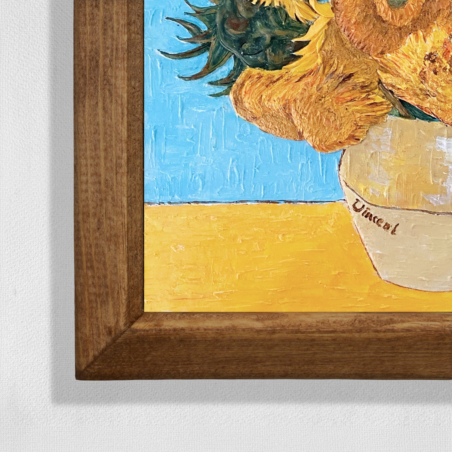 Van Gogh Flower Framed Stone Wall Art