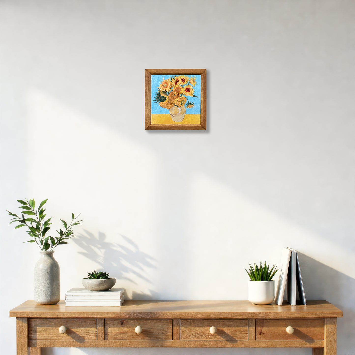 Van Gogh Flower Framed Stone Wall Art