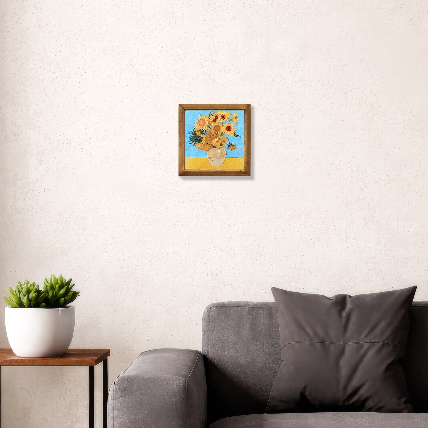 Van Gogh Flower Framed Stone Wall Art