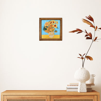 Van Gogh Flower Framed Stone Wall Art