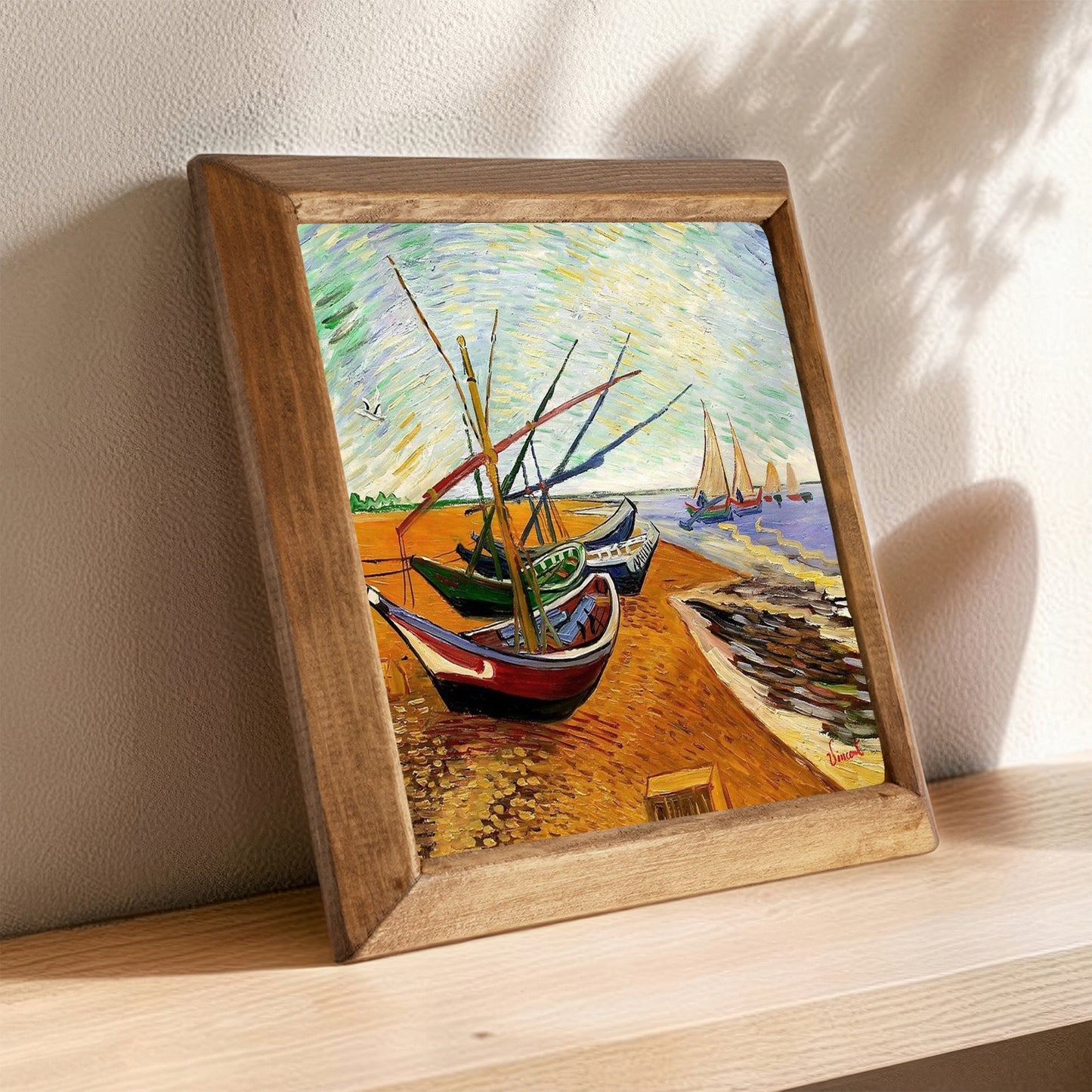 Van Gogh Fishing Boats Stone Wall Art