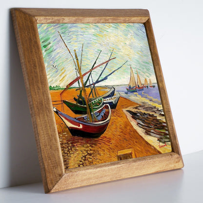 Van Gogh Fishing Boats Stone Wall Art