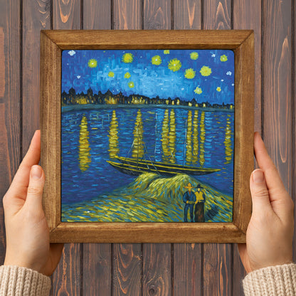 Van Gogh Starry Night Over the Rhône Stone Wall Art