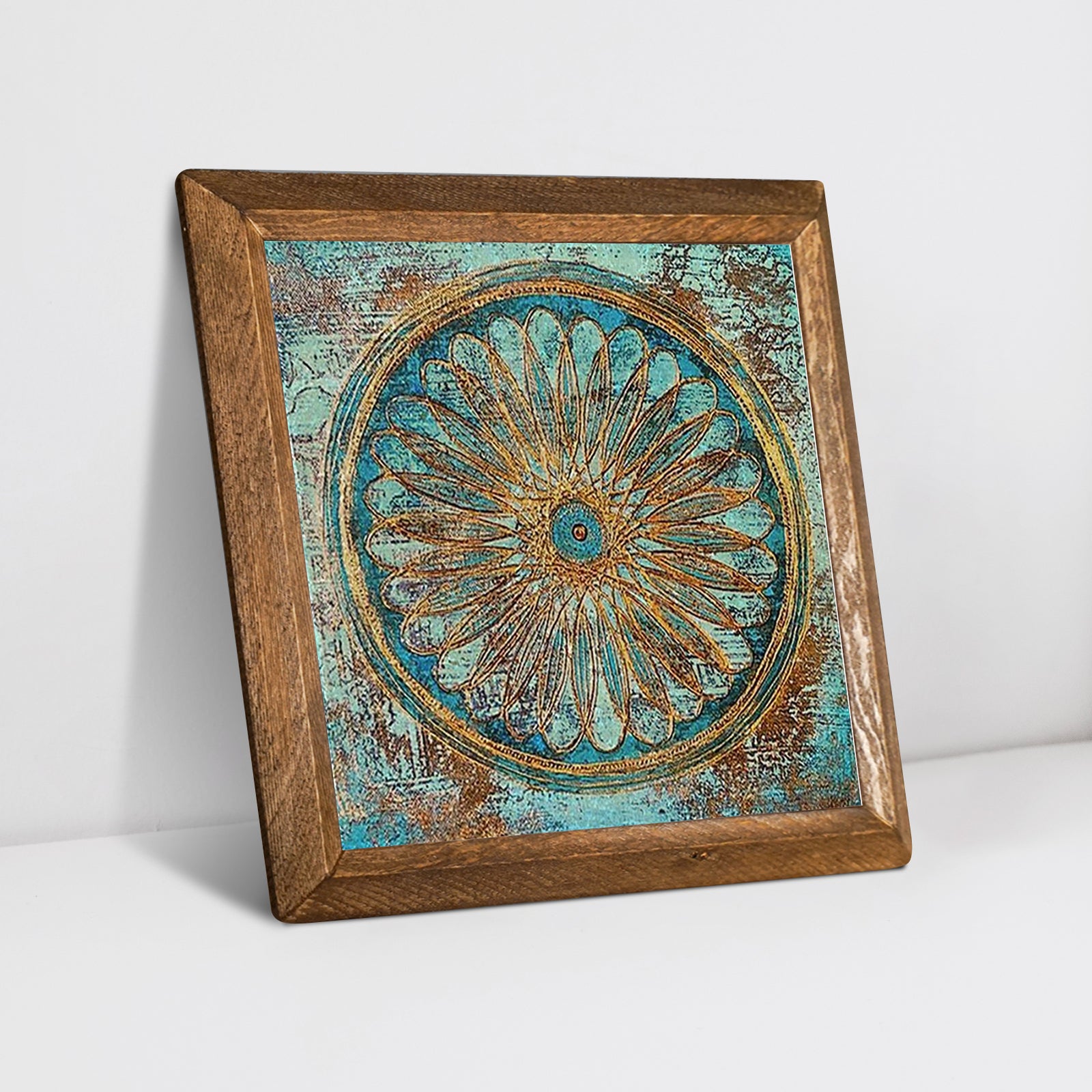 Flower Of Life Natural Stone Wall Art - Single Frame | Artistry Home