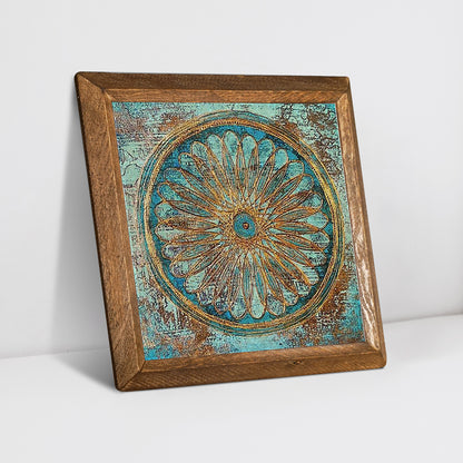 Flower Of Life Natural Stone Wall Art - Single Frame | Artistry Home