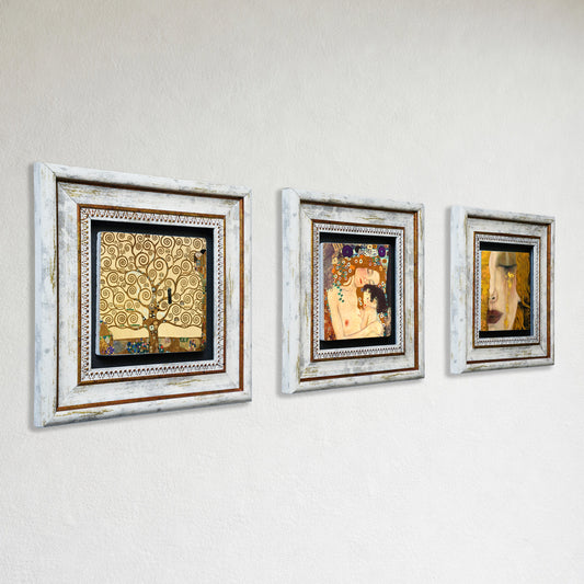 Golden Harmony Set Framed Stone Wall Art