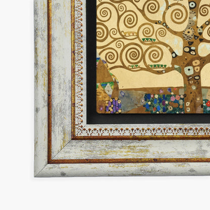 Golden Gustav Klimt Trio Vintage Stone Wall Art Set