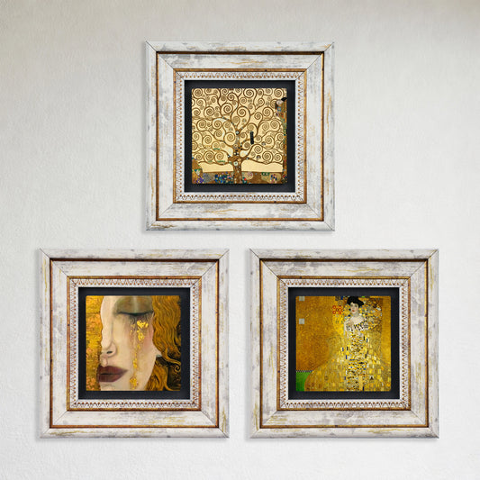 Lotus Flower of Life Trio Stone Wall Art