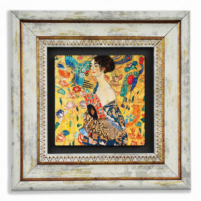 Gustav Klimt Lady's Trio Vintage Stone Wall Art Set
