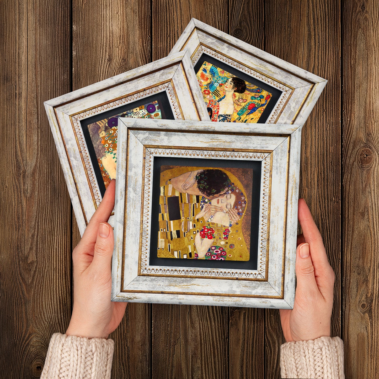 Gustav Klimt Ladys Trio Stone Vintage Wall Art