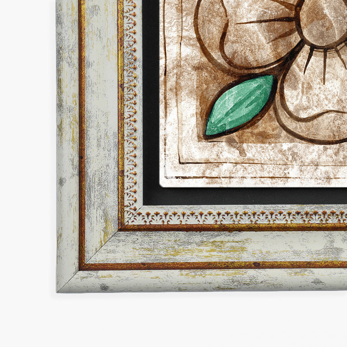 Mosaic Four Leaves Trio Vintage Stone Wall Art Set