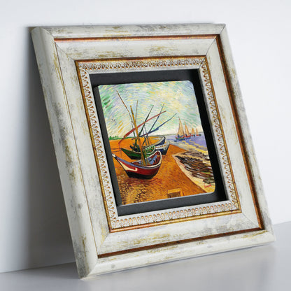 Van Gogh Masterpiece Trio Vintage Stone Wall Art Set