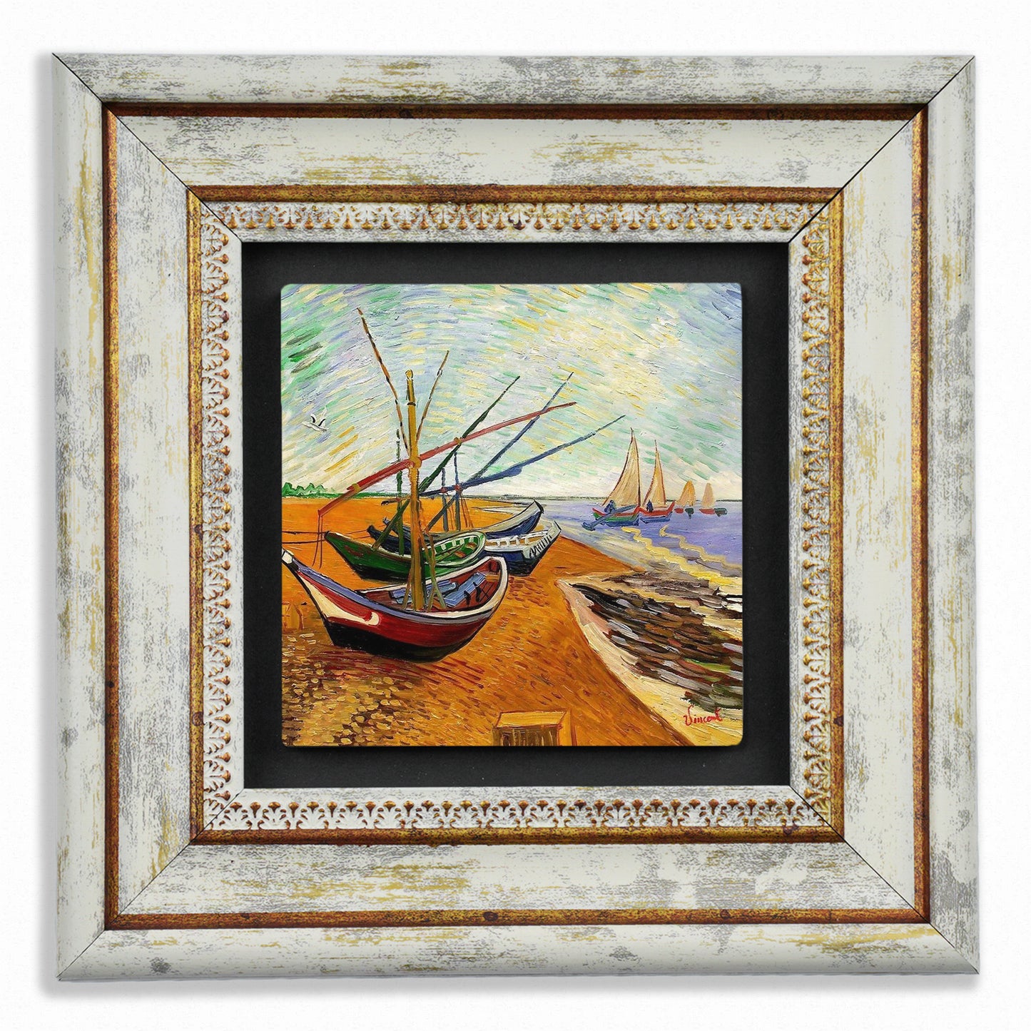 Van Gogh Masterpiece Trio Vintage Stone Wall Art Set