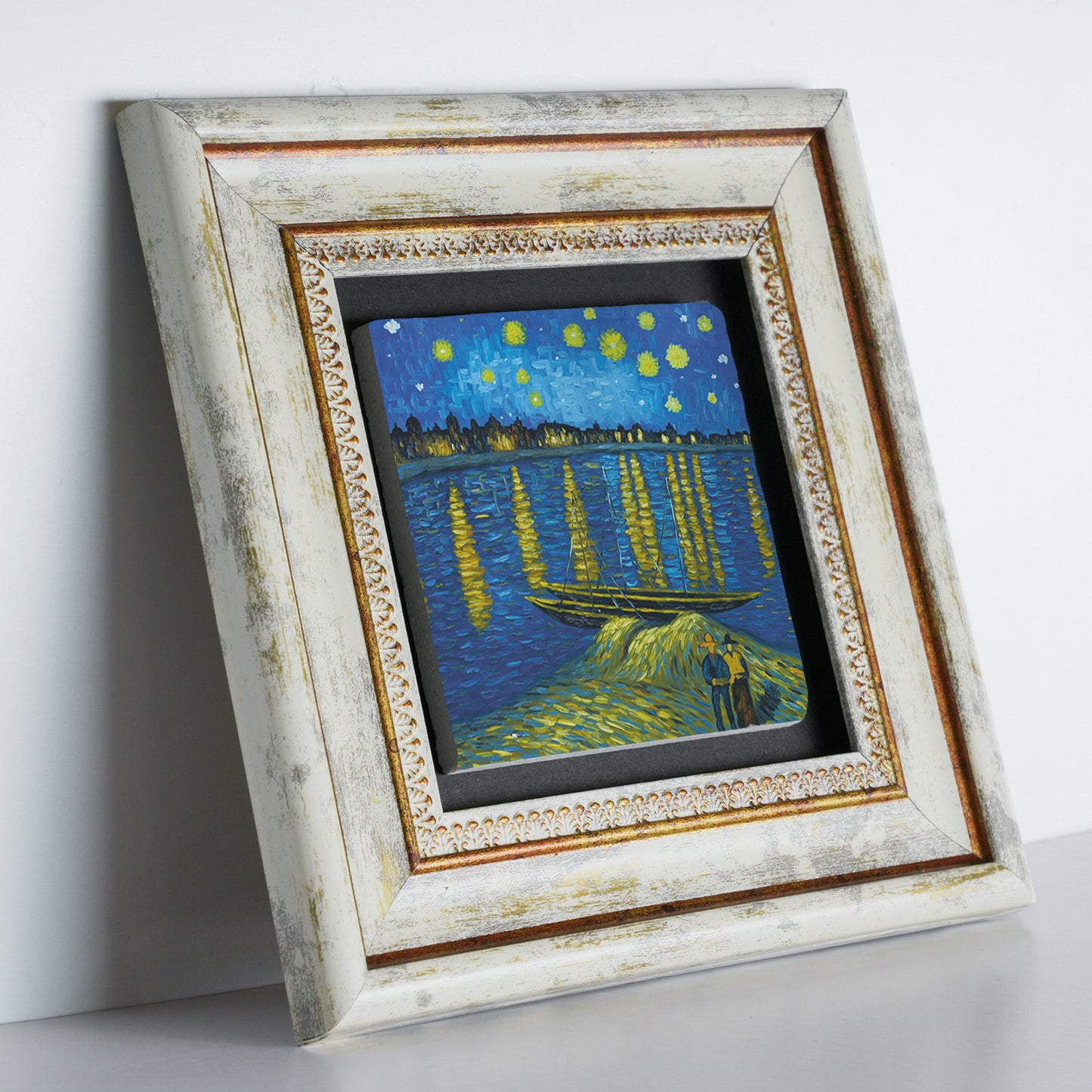 Van Gogh Stary Sky Trio Vintage Stone Wall Art Set
