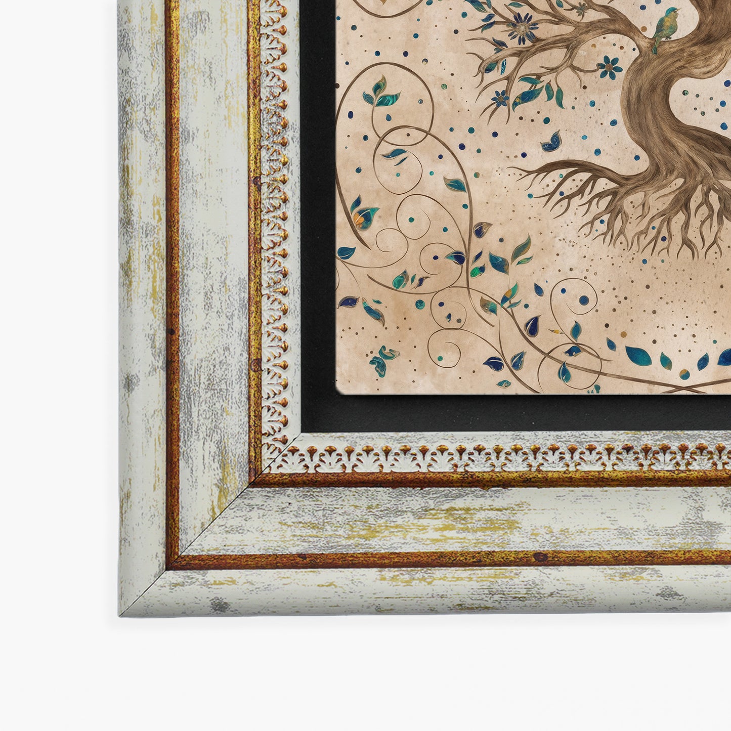 Tree of Life Almond Trio Vintage Stone Wall Art Set