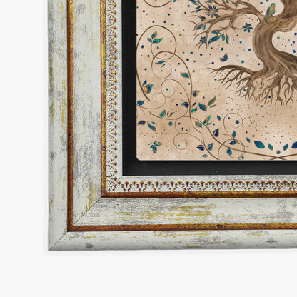 Tree of Life Almond Trio Vintage Stone Wall Art Set