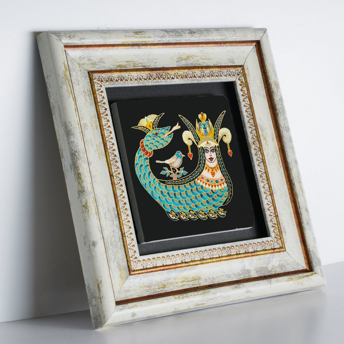 Shahmaran, Evil Eye, Lotus Trio Vintage Stone Wall Art Set