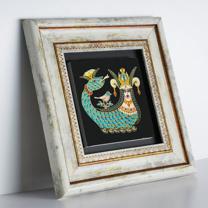 Shahmaran, Evil Eye, Lotus Trio Vintage Stone Wall Art Set