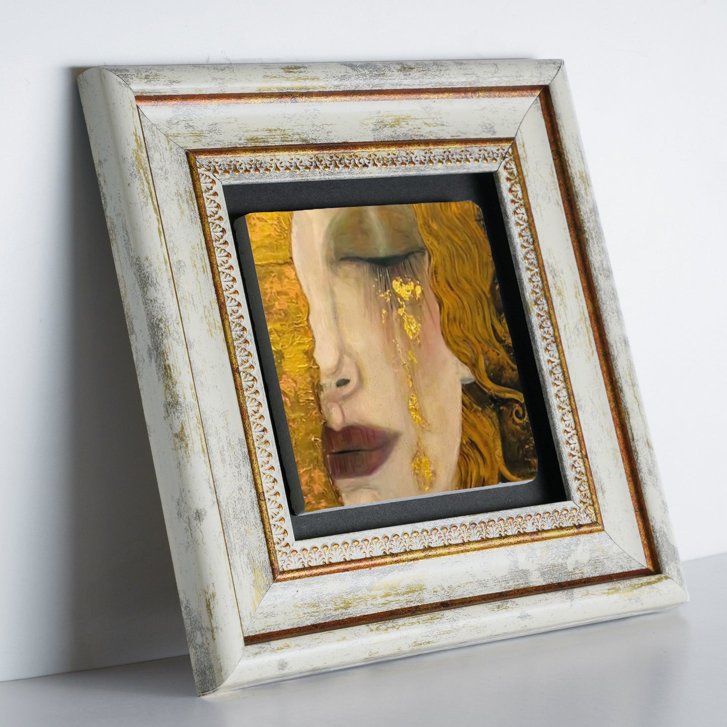 Gustav Klimt Masterpieces Trio Vintage Stone Wall Art Set