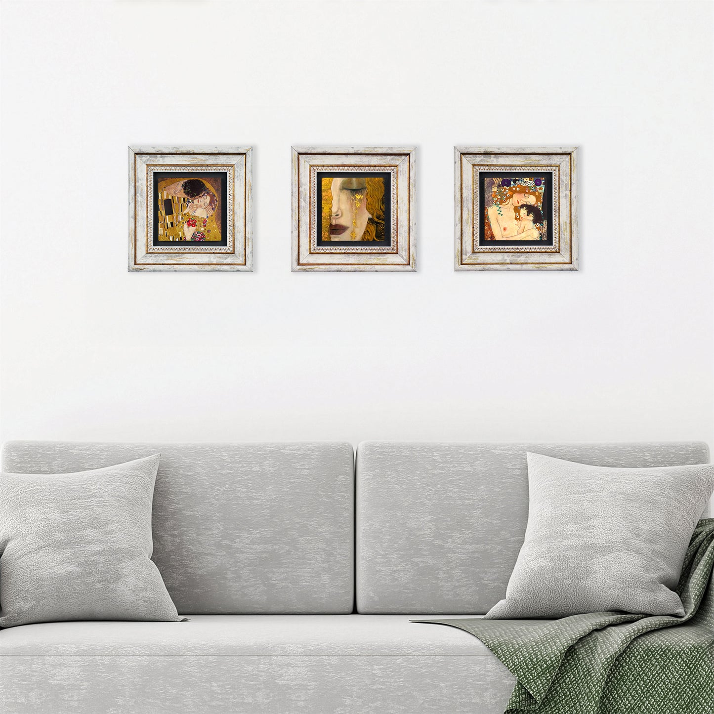 Gustav Klimt Masterpieces Trio Stone Wall Art