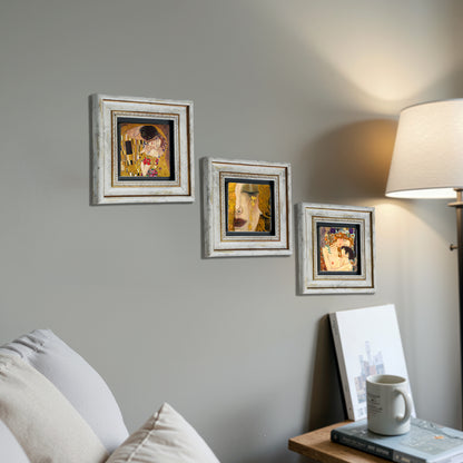Gustav Klimt Masterpieces Trio Stone Wall Art