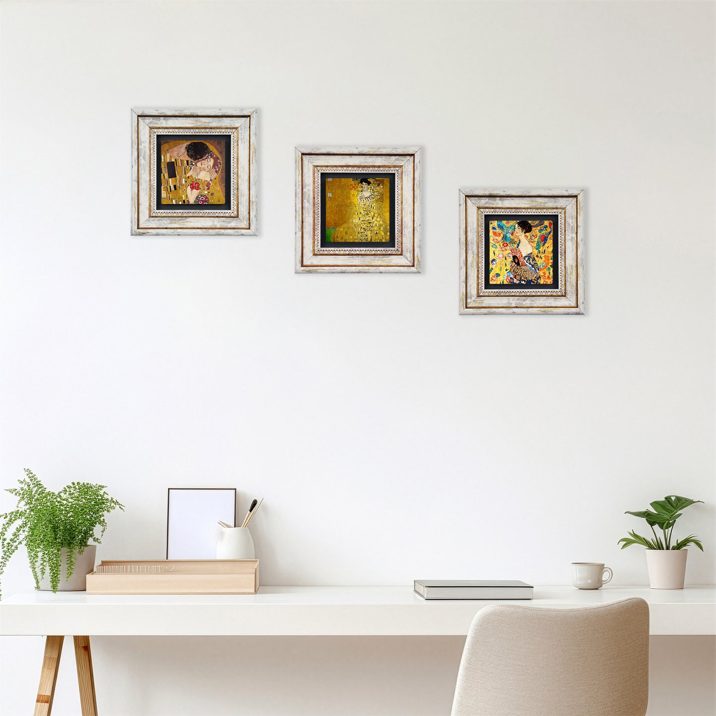 Gustav Klimt Classical Trio Stone Wall Art