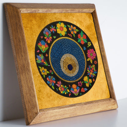 Colourful Evil Eye Stone Wall Art