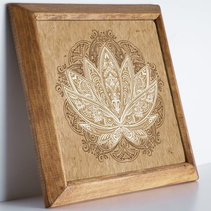 Lotus Flower Sand Stone Wall Art