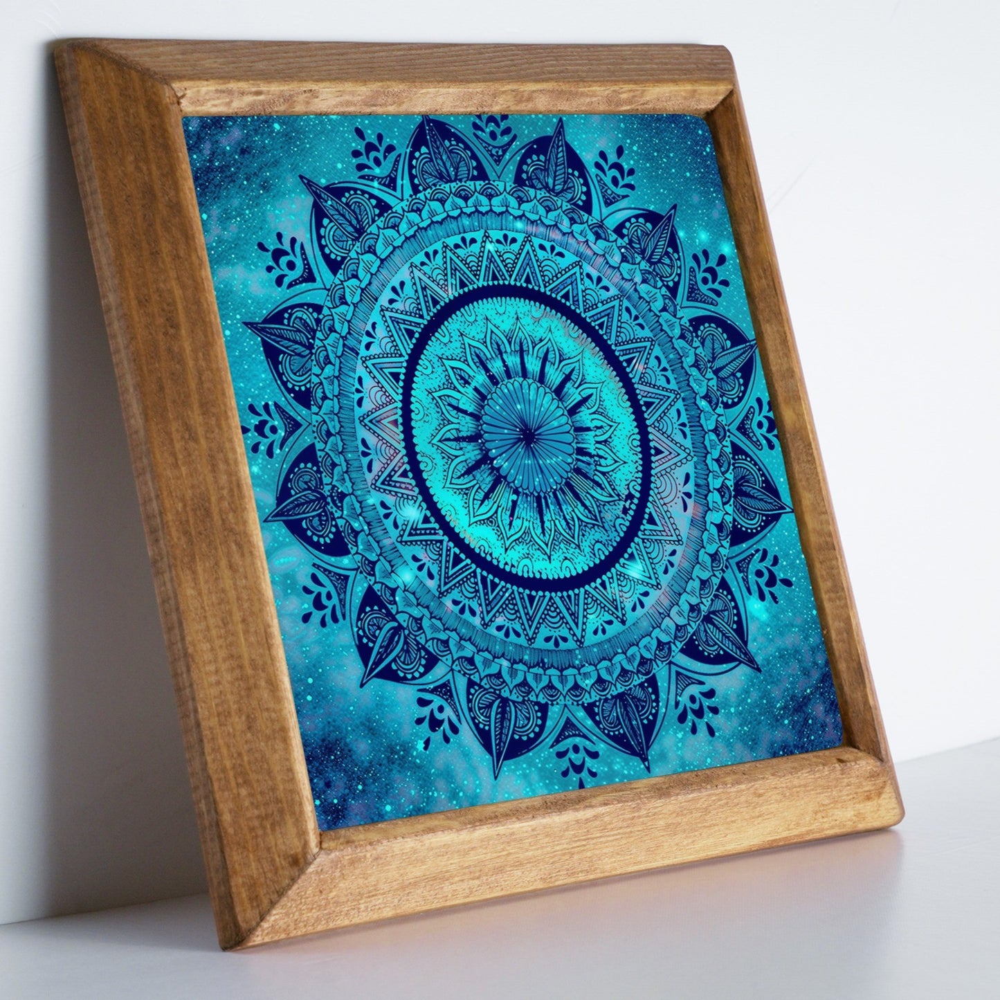 Blue Mandala Stone Wall Art
