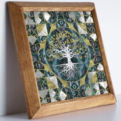 Tree of Life Green Stone Wall Art