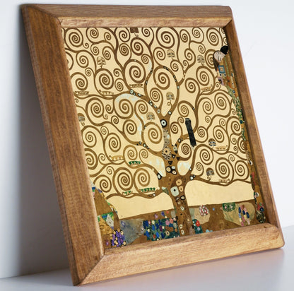 Gustav Klimt Tree Framed Stone Wall Art