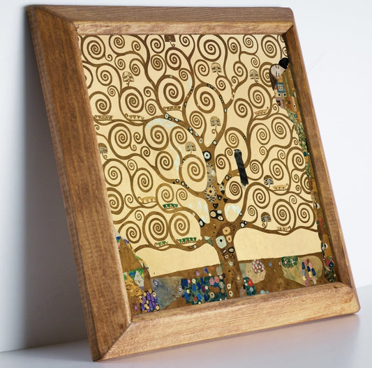 Gustav Klimt Tree Framed Stone Wall Art
