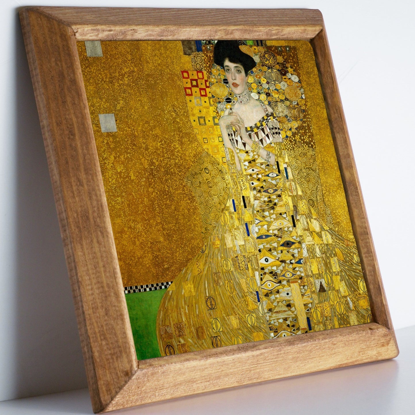 Gustav Klimt Lady Framed Stone Wall Art