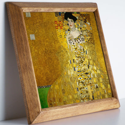 Gustav Klimt Lady Framed Stone Wall Art