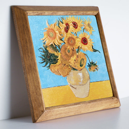 Van Gogh Sunflowers Natural Stone Wall Art