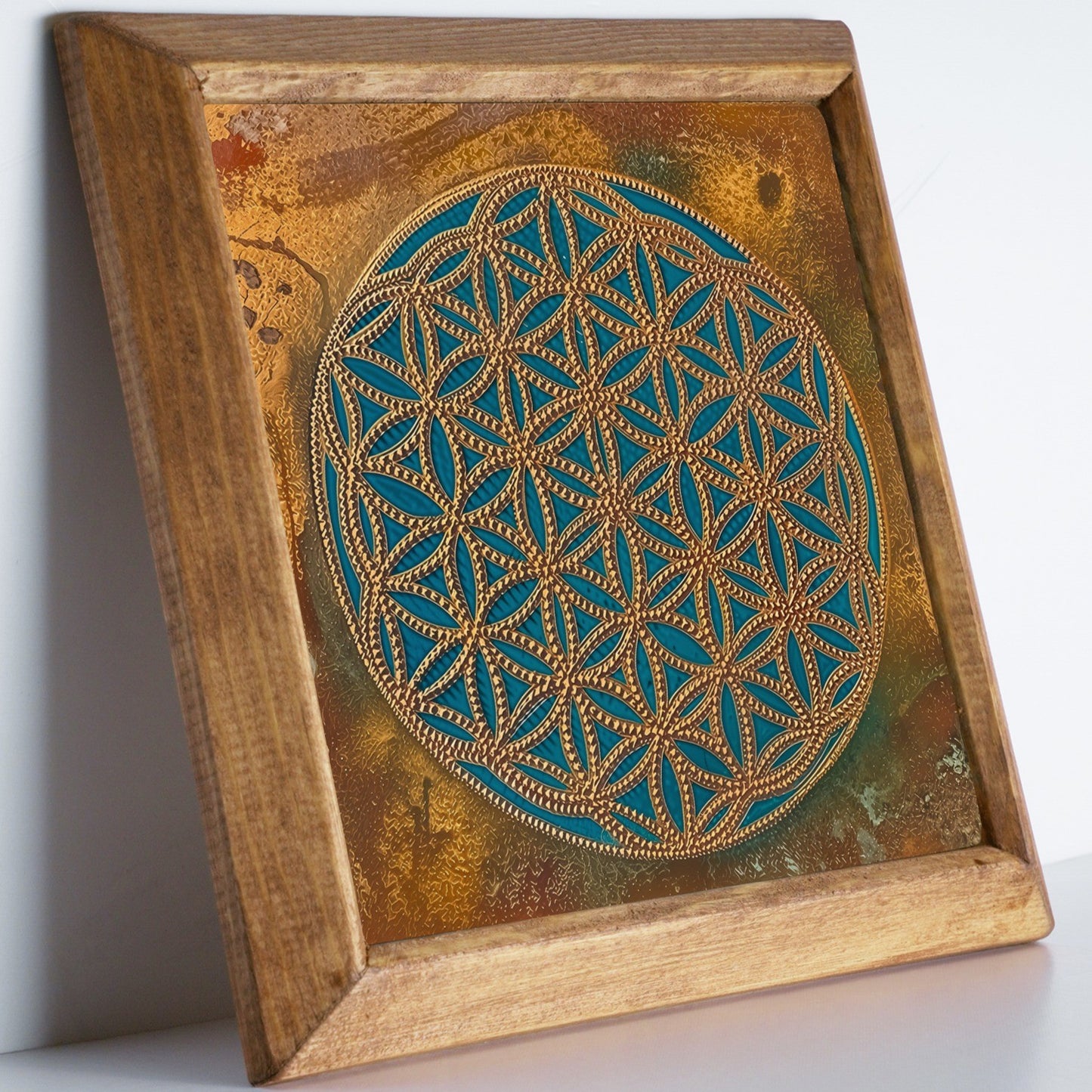 Flower of Life Dawn Stone Wall Art