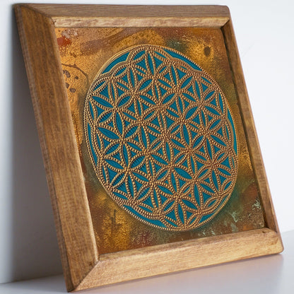 Flower of Life Dawn Stone Wall Art