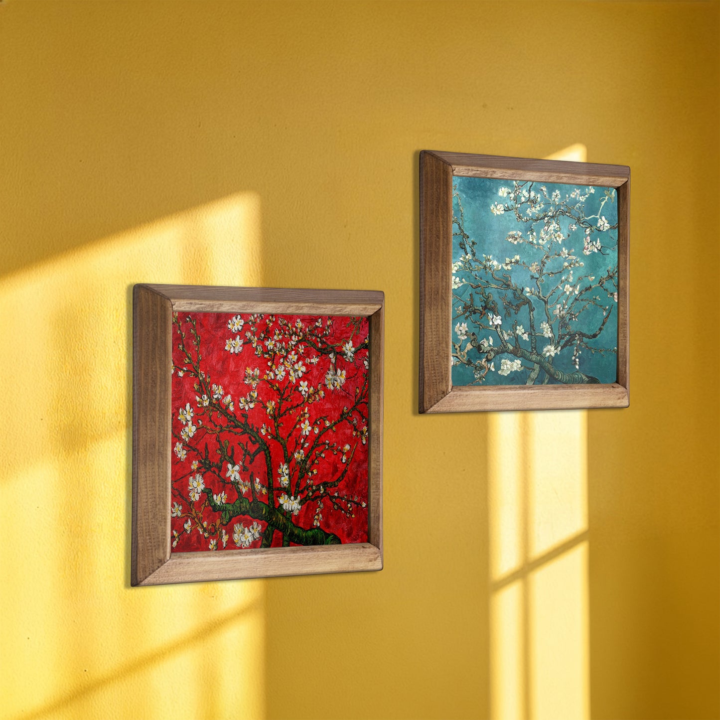 Van Gogh Reverie Duo | Almond Blossom Natural Stone Wall Art