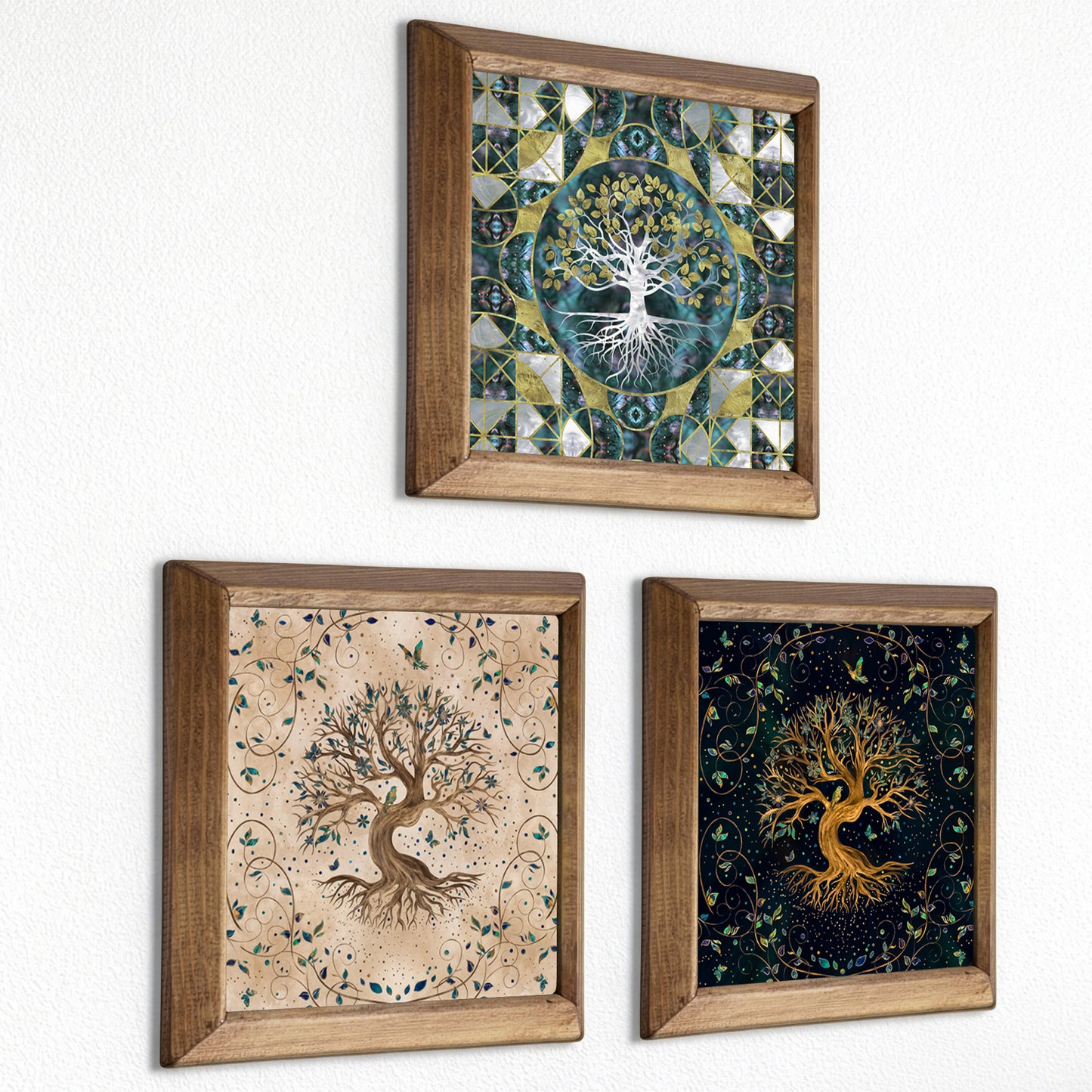 Tree of Life Eternal Roots Trio Stone Wall Art Set