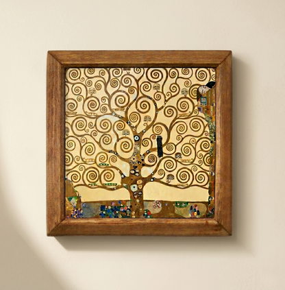 Gustav Klimt Tree Framed Stone Wall Art
