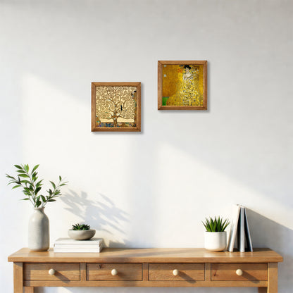 Klimt Tree and Adele Duo Stone Wall Art Set