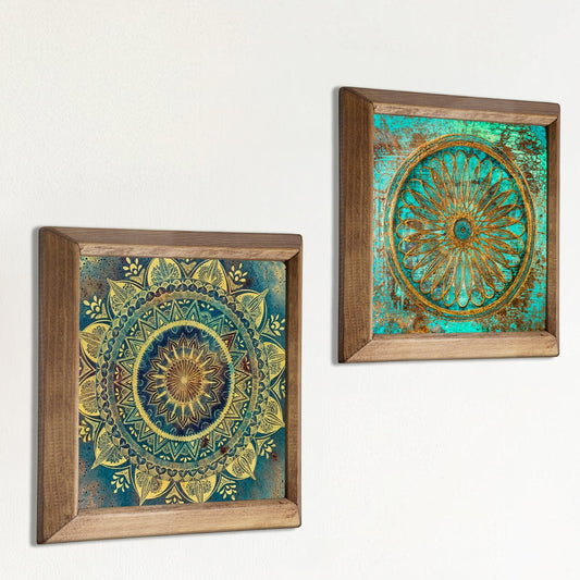 Flower of Life & Mandala Duo Set Wall Art