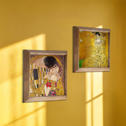 Gustav Klimt The Kiss & Adele Duo Stone Wall Art Set